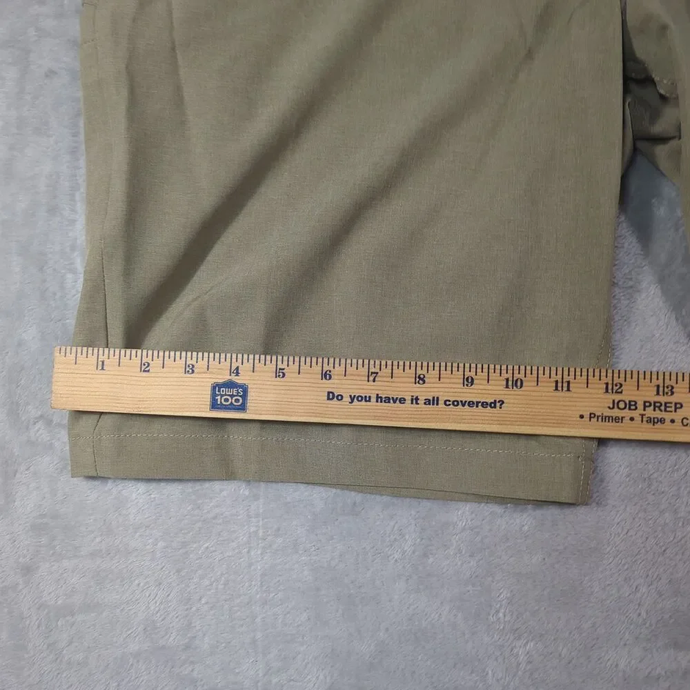 Volcom Mens 38 Hybrid Shorts Chino Boardshorts Stretch Khaki Tan Water Walkshort